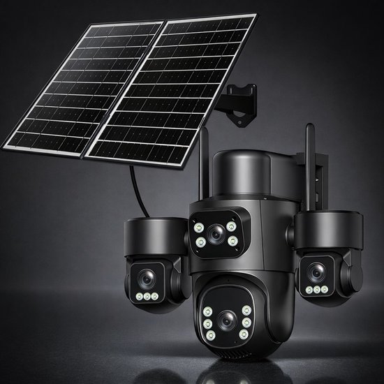 Chevremont Solar Beveilingscamera 4G Buiten-3 IN-1 Camera Met Zonnepaneel&Simkaart-Draadloos-AI Persoonsdetectie-355 Pan&Tilt van Chevremont — afbeelding 2