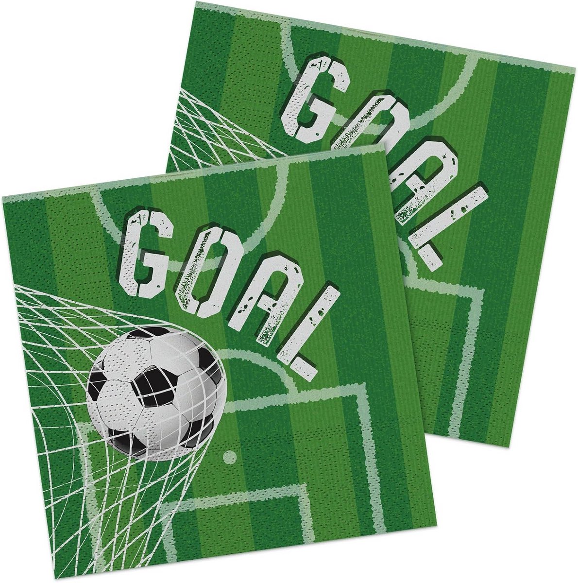 Papieren servetten voor voetbalfeestjes 50 stuks 33x33 cm