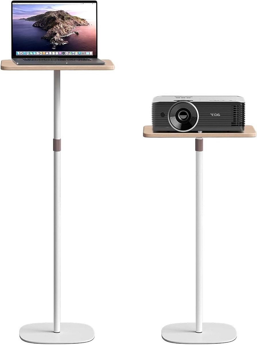 In Hoogte Verstelbaar Mobiel Zit-Sta Bureau - Laptopstandaard en Presentatietafel