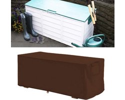 Waterdichte deksel voor opbergbank buiten, beschermhoes brugbox - koffiekleurig - 123 x 62 x 55 cm