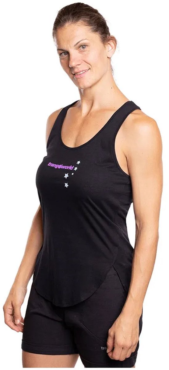 Trangoworld Cherz Mouwloos T-shirt Vrouw Caviar