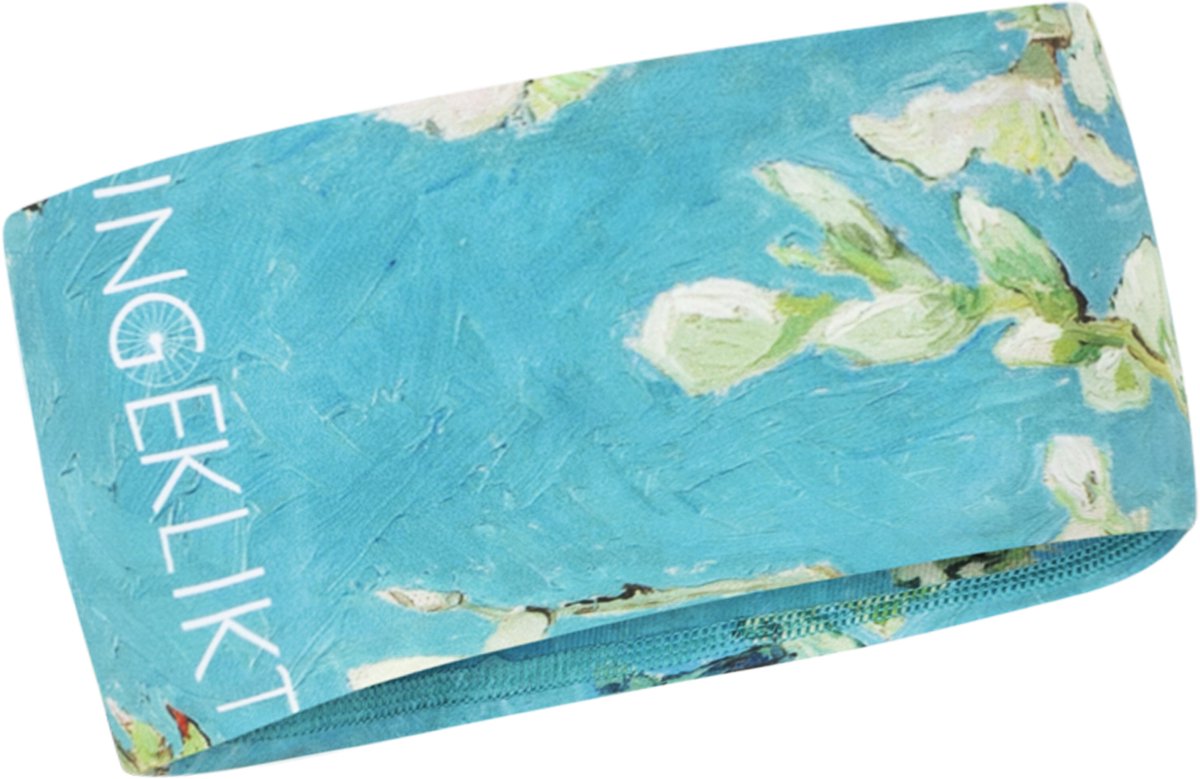 Elastische sporthaarband - Turquoise amandelbloesemprint Van Gogh - One size