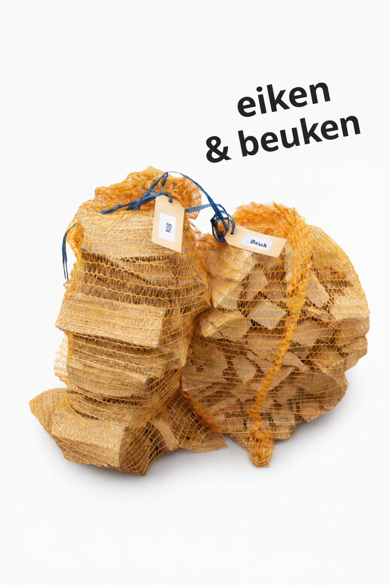 5 kg beuken + 5 kg eiken circa 12 cm lang