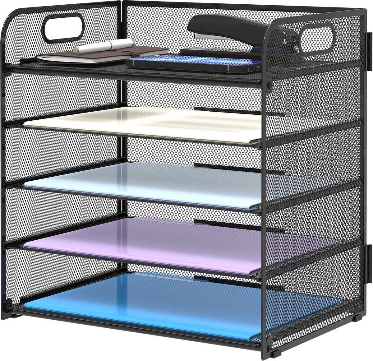Bureau Organizer - Documentenhouder - Bureau Opruimen - 5 Niveaus - 32x24x34 cm - Zwart