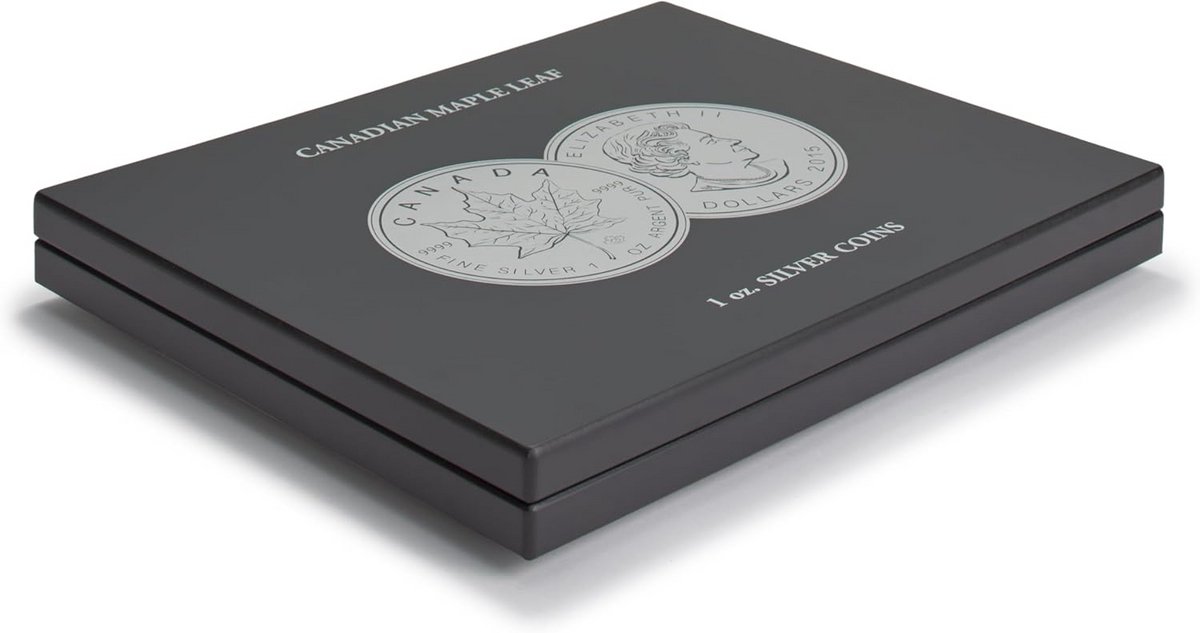Presentatiedoos voor 20 Zilveren Munten (1 oz) met capsules - Zwart