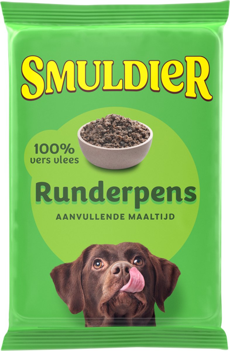Smuldier Runderpens 400g | 24 st. | aanvullend | diepvries hondenvoer | vers vlees