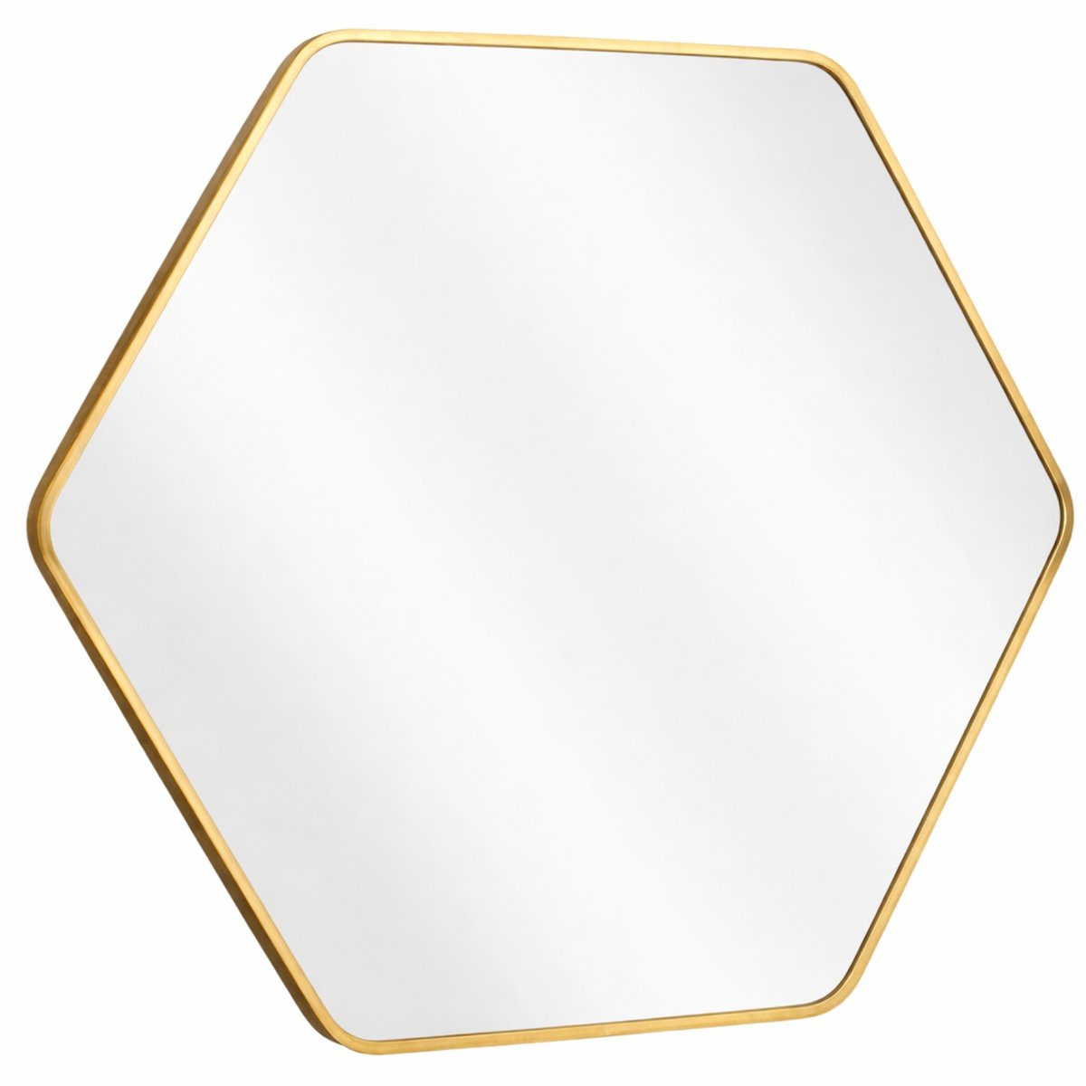 Luxaliving Gouden Hexagon Wandspiegel – 70×80 cm – Zeshoekig – Geschikt voor Badkamer
