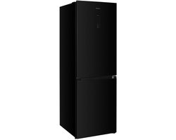 Wiggo WR-CD18C(B)- Vrijstaand - Koel-vriescombinatie - 60 cm - 315 liter - 40 dB - Energieklasse C - 5 jaar garantie - Zwart