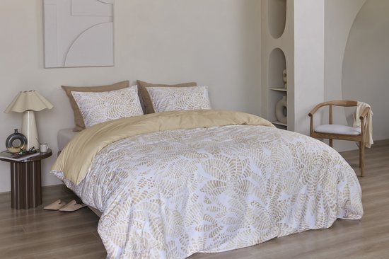 Beddinghouse Indy dekbedovertrek - Tweepersoons - 200 x 200/220 cm - Naturel van Beddinghouse — afbeelding 5