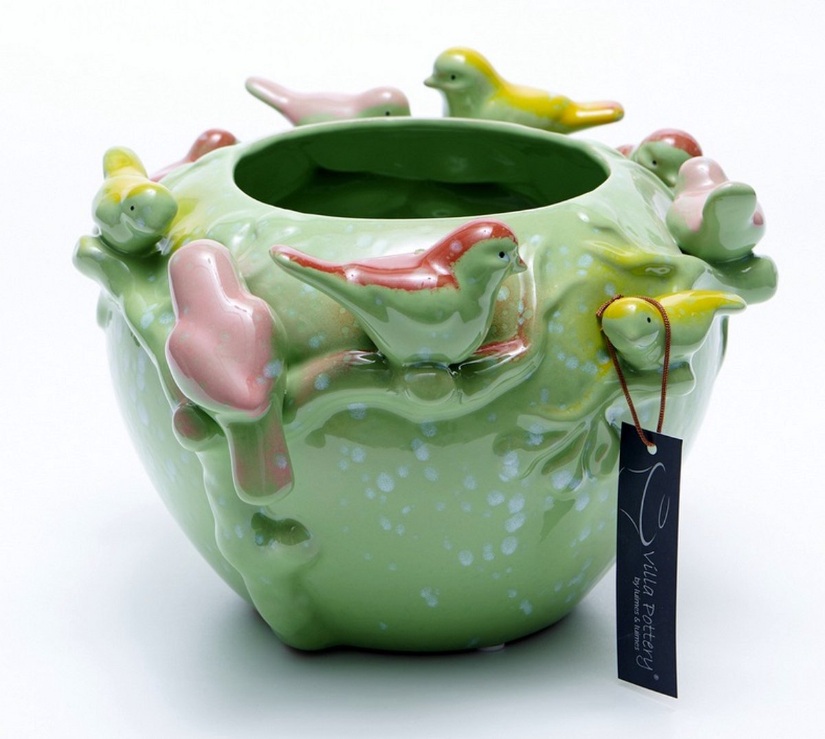 Villa Pottery Vaas - Villa Pottery - Decoratie - Woondecoratie - porselein - waterdicht - Chico 1_3 Green Groen