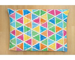 verzwaringskussen - schootkussen vrolijke driehoeken