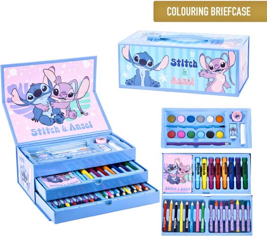 Stitch Tekenset Kind – Knutselen Meisjes – 44-delig Tekenen