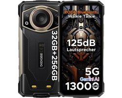 DOOGEE Fire 7 Ultra 5G - AI Outdoor telefoon - Robuuste smartphone - 32 GB RAM + 256 GB ROM (2 TB) - 13000 mAh - 125 dB luidspreker - POC & BT walkietalkie - Gemini AI - NFC - OTG - GPS - SOS