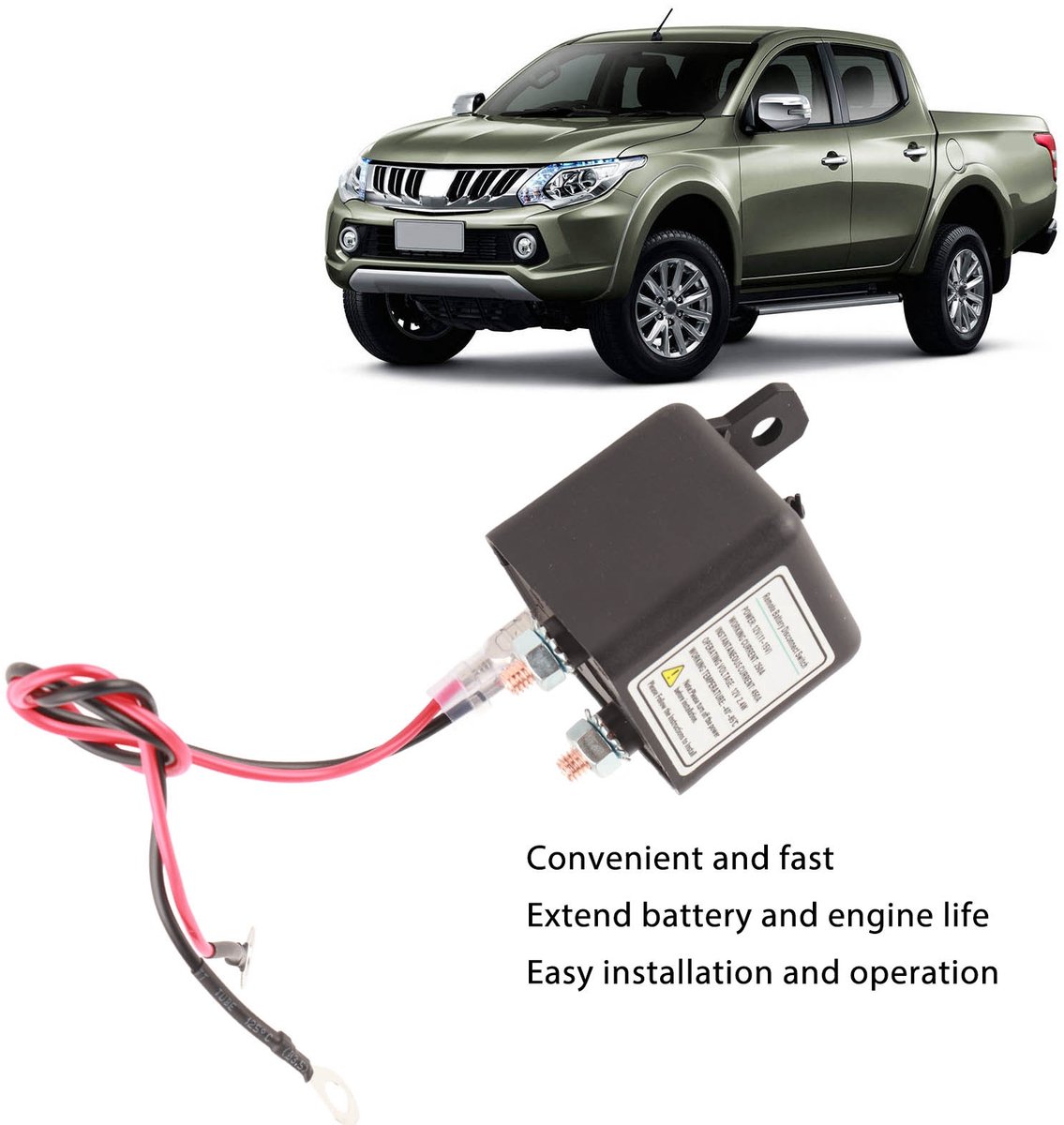 Omabeta Autoserie 12V/250A Autobatterij Leekstroombeveiligingsrelais – met Ingebouwde Batterij – met Afstandsbediening