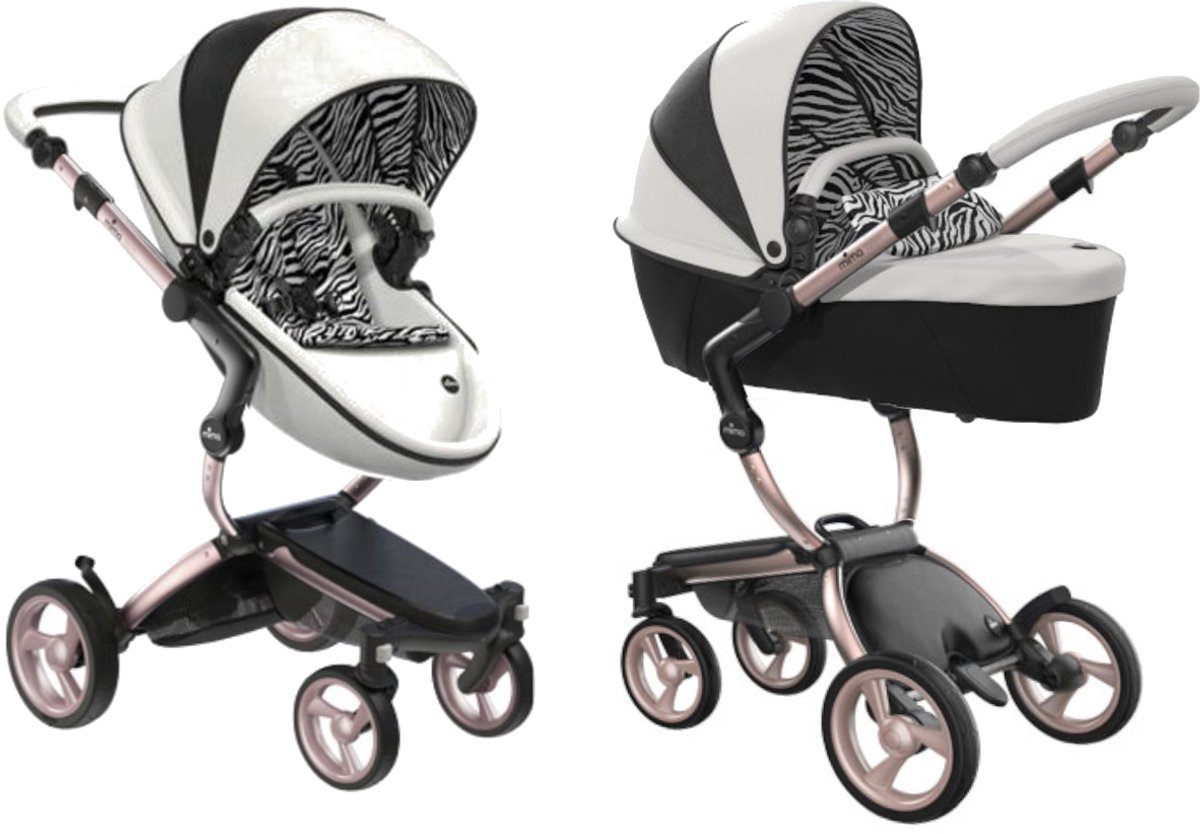 Mima Xari Kinderwagen Special Edition New York Zebra Rosegold Frame - Product - €341,75