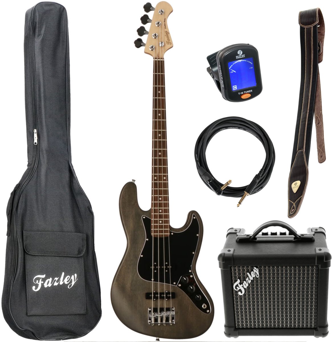 Basgitaar starterset Fazley Outlaw Series Judge Basic Black