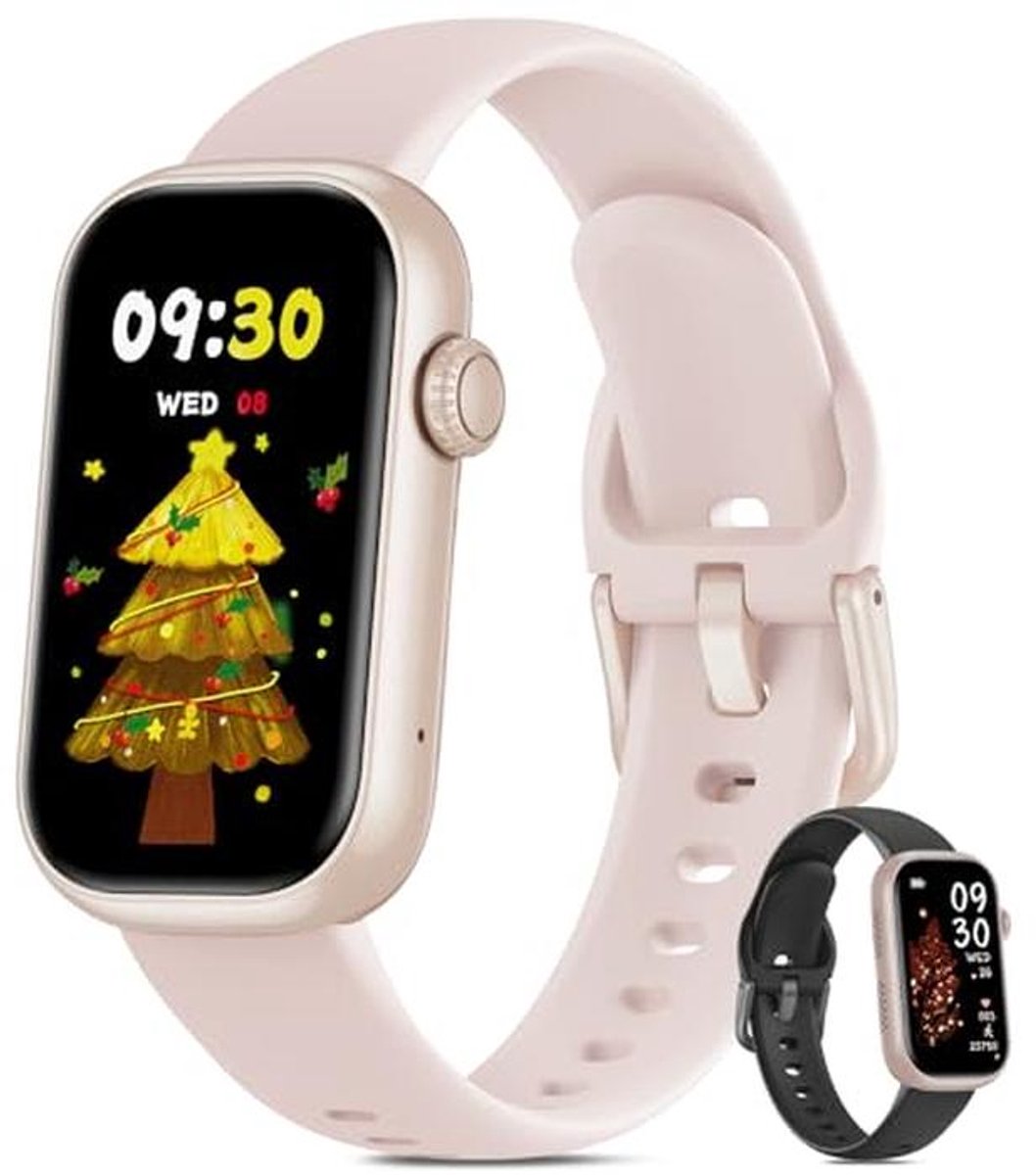 Smartwatch met Telefoonfunctie voor Dames en Heren - 1,47 Inch Fitnesshorloge met Hartslagmeter, SpO2 en Activiteitstracker