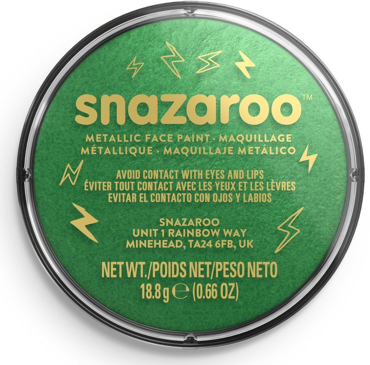 Snazaroo 1118422 - Electric Green - 18ml Aqua Schmink & Kinderschmink voor Kinderen en Volwassenen