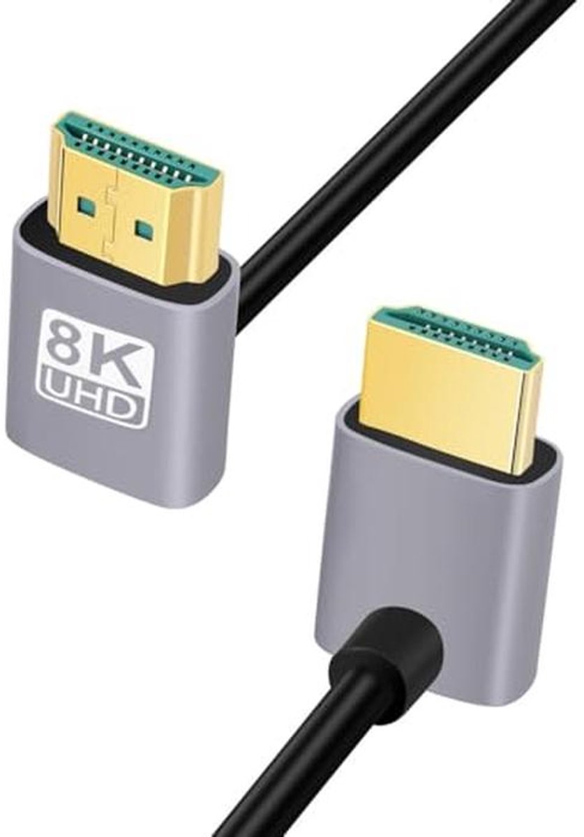 Ultradunne HDMI 2.1-kabel 8K 4K - Flexibel en 90 Graden Bocht - 50 cm