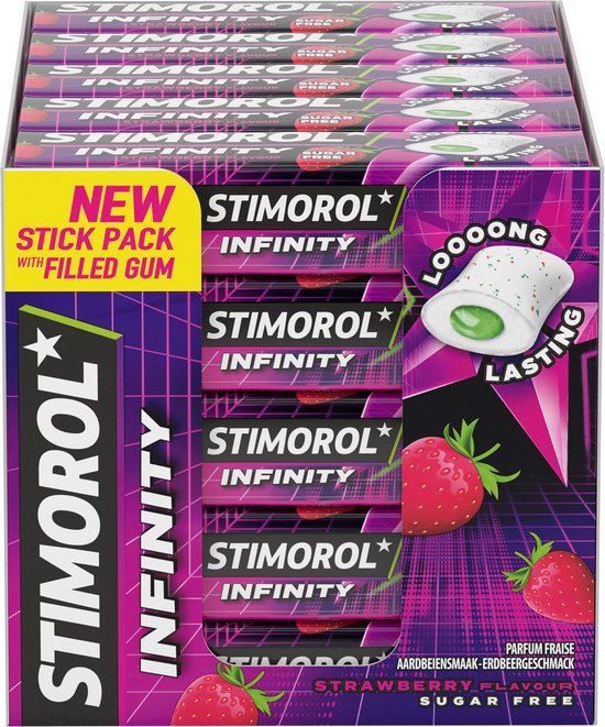 Stimorol Infinity Strawberry - Kauwgom - Suikervrij - 1x25stuks