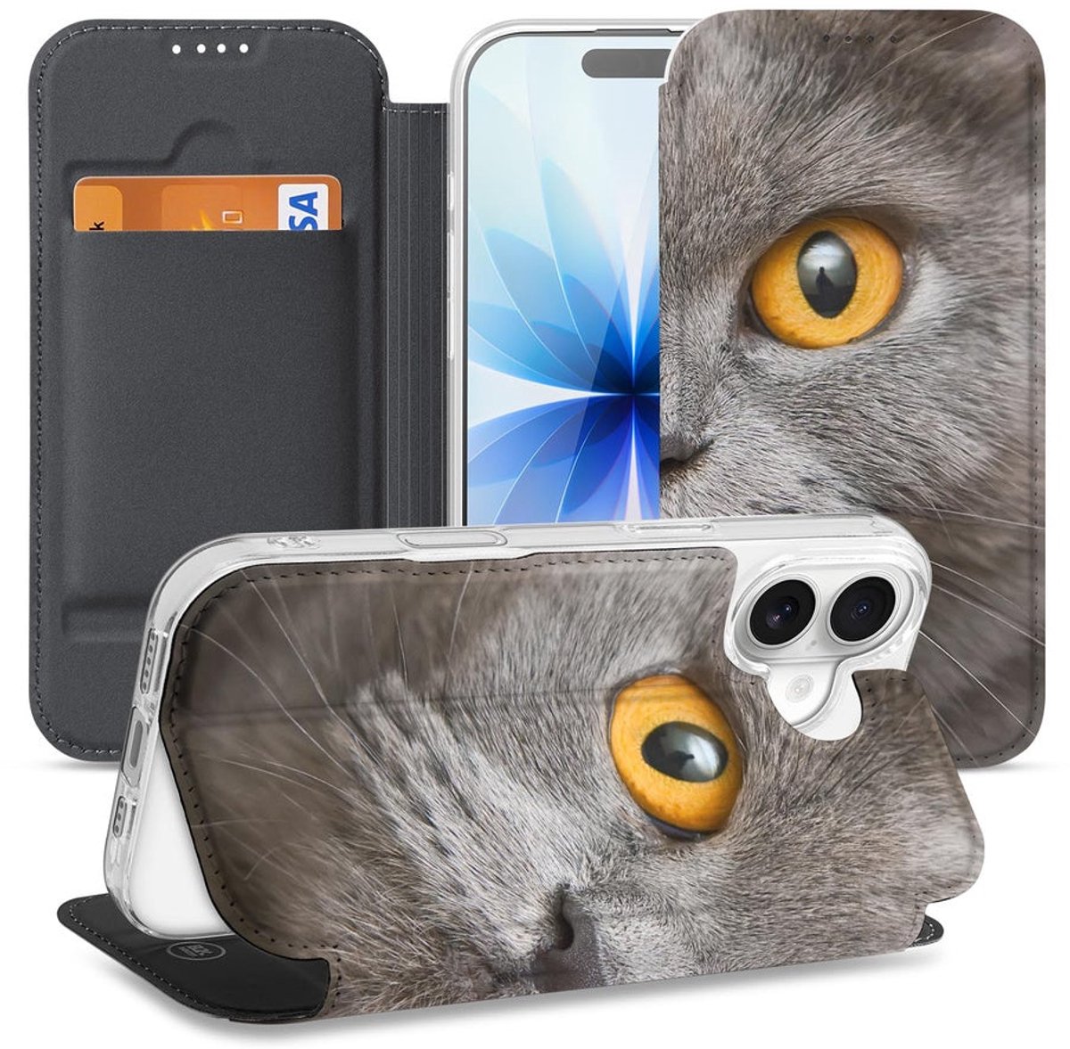 Apple iPhone 17 Book Wallet Case Britse Korthaar