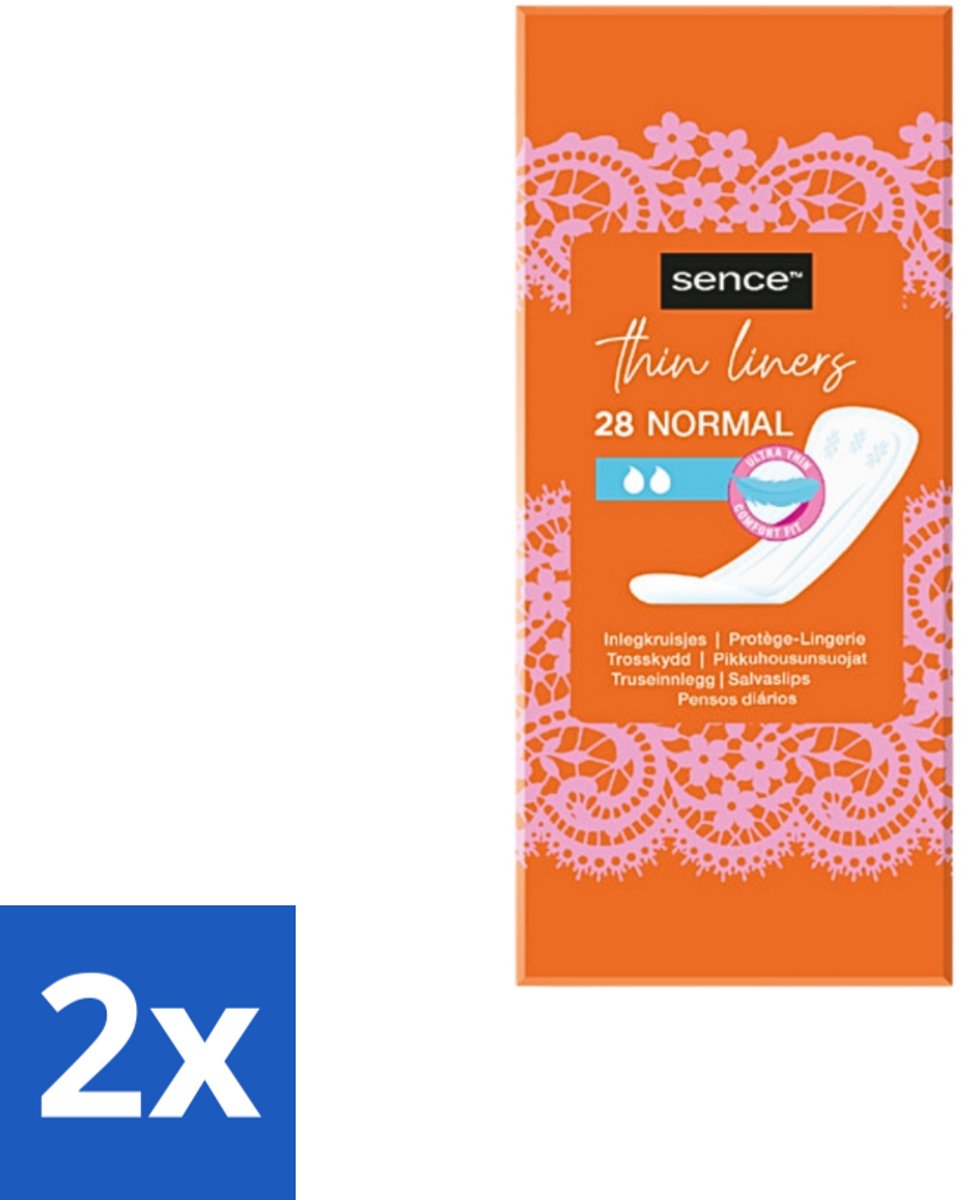 2 x Sence - Normaal - Inlegkruisjes - Dagelijks Comfort - 28 Inlegkruisjes - Inlegkruisjes - Dagelijks Comfort - Afscheiding - Menstruatie - Hygiëne