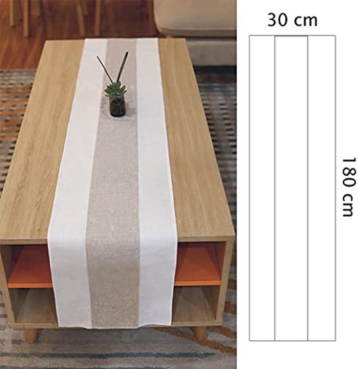 Tafelloper van bamboe voor interieurdecoratie en feesten, 180 x 30 cm