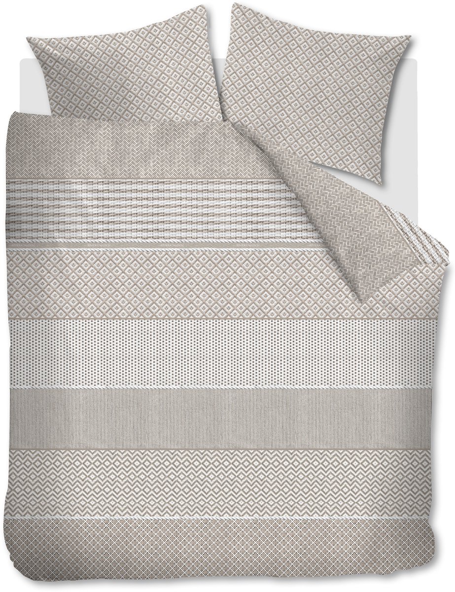 Rivièra Maison Francesco dekbedovertrek - Lits-Jumeaux - 240 x 200/220 cm - Zand