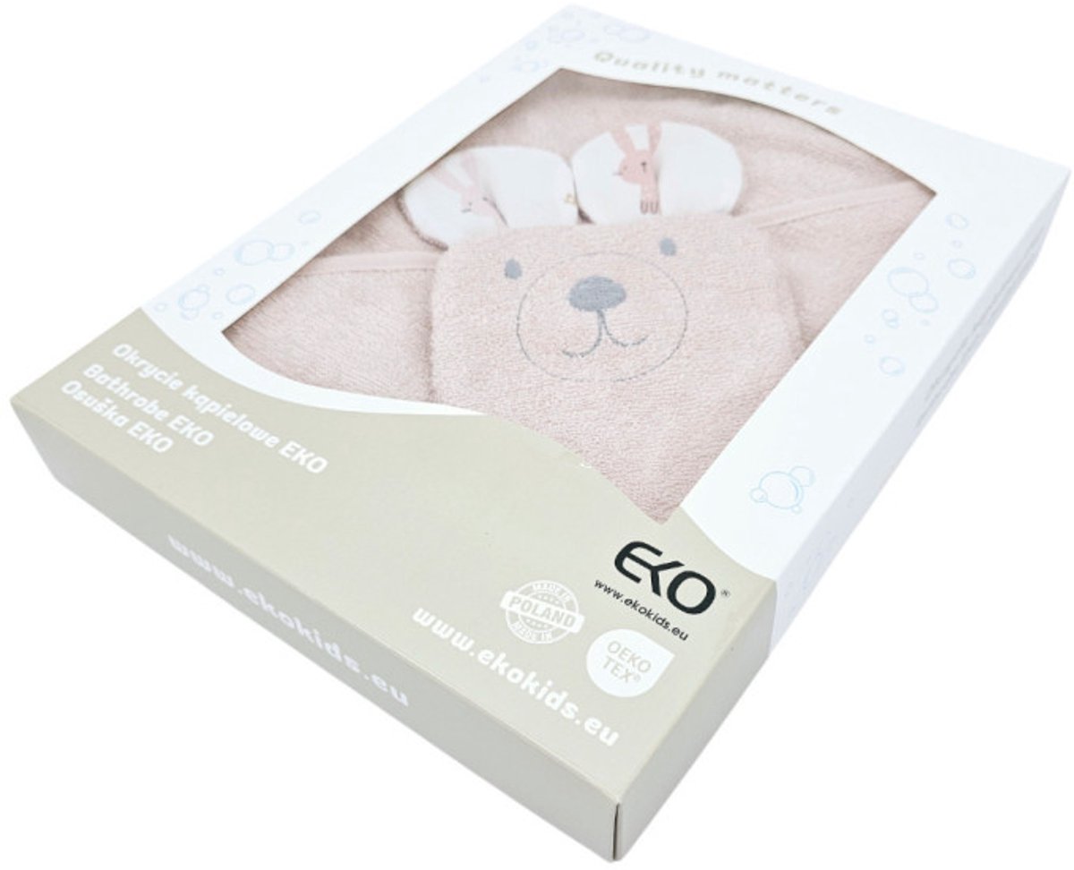 Bamboo bathrobe with washcloth EKO BUNNY