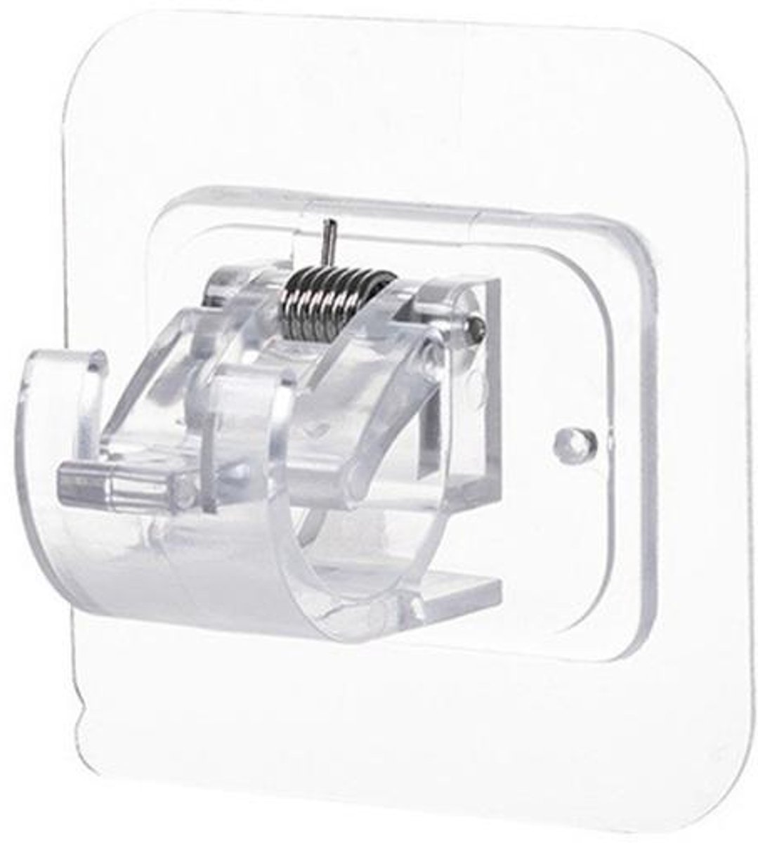 12x Gordijnroede houder - Roedehouder - Gordijnen zonder boren - Zelfklevend - Curtain rail holder - Transparant - Jonyx