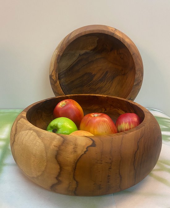 Cantika Living-Large Rounded Bowl-Salade-of-Fruitschaal-Teak | bol
