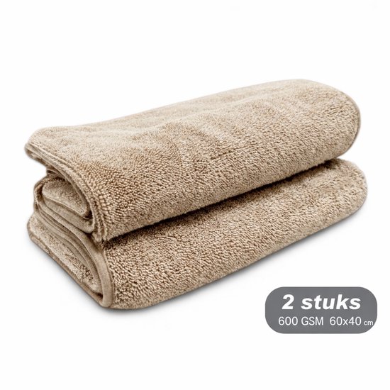 Liviahome 2 stuks-Hoge kwaliteit- Droogdoek-herbruikbare microvezel schoonmaakdoeken - Absorbeert tot 800 ml water- Sneldrogende doeken streeploos en kalkvrij - Multifunctionele microvezeldoek voor het schoonmaken van badkamer, auto en spiegels-60×40