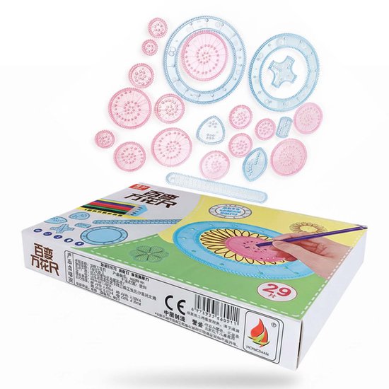 My Green Deal - Spirograph / Spirograaf voor Kinderen klein - Spirograph Design Set - Tekenset