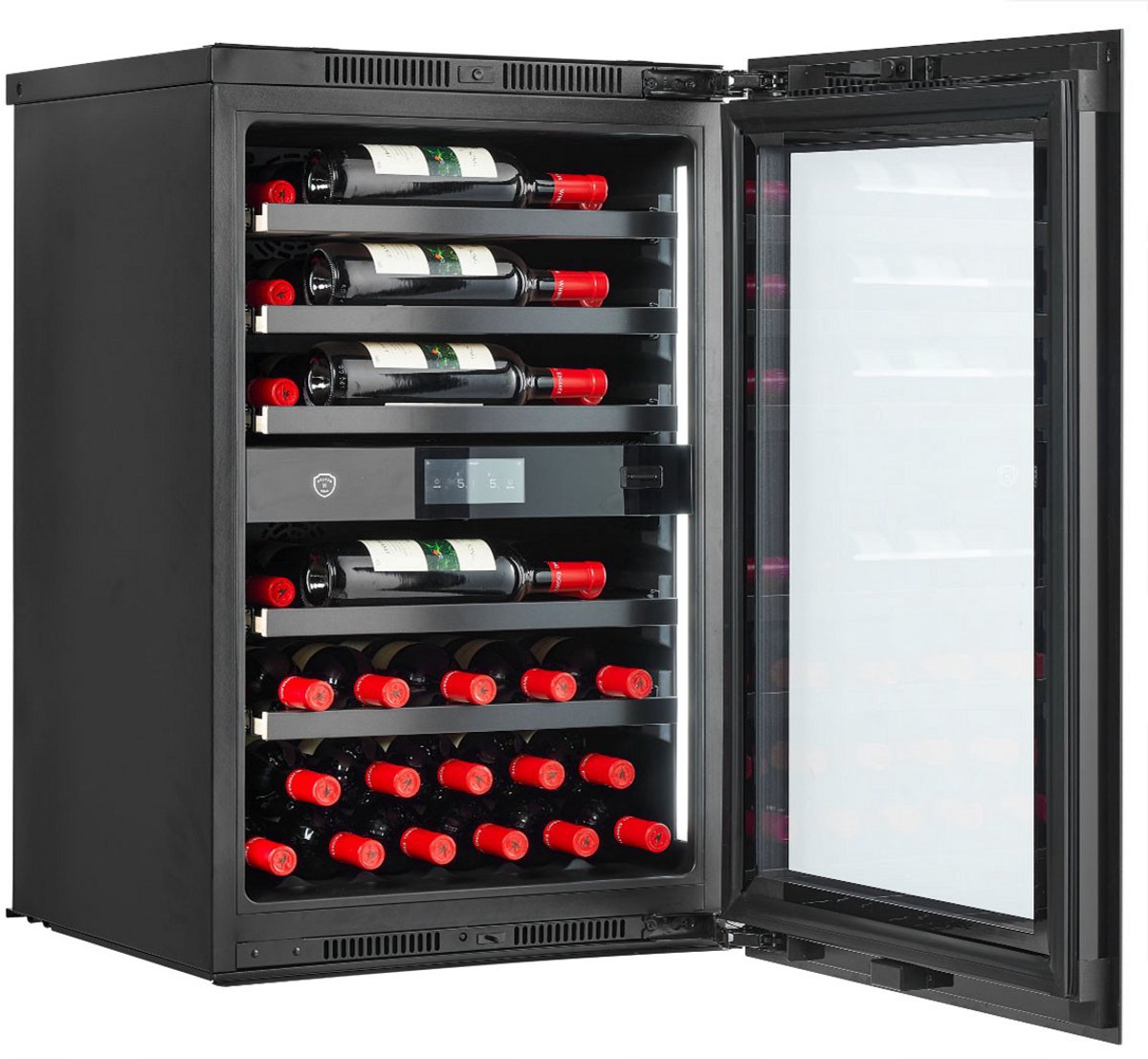 Nestor M Inbouw Wijnklimaatkast NWXE240FN2 - 2 zones - H 88 cm - 40 Flessen - Zelfventilerend - Push-Open