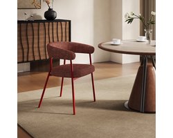 Eetkamerstoel set van 2 Huk 78x57x56 cm rood (en.casa)