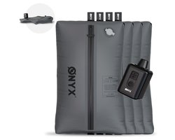 ONYX Aircube™ Vacuum Packing Cubes - 4 Stuks - Inclusief draadloze Compressie Pomp - Voor koffers en tassen - Koffer Organizer - Bagage & Backpack Compression - Grijs