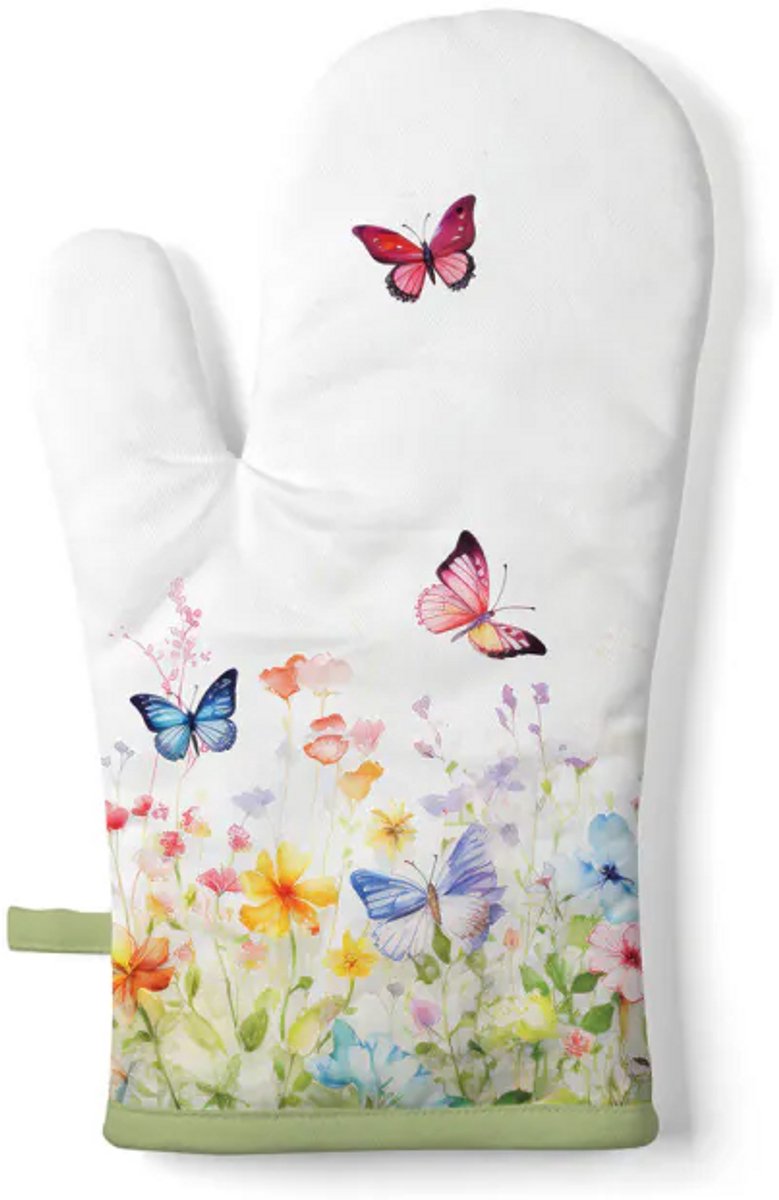 Ambiente - Ovenwant 18x30cm - Butterflies in field white