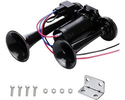 Super Luide Dubbele Luchthoorn 600dB met Compressor voor 12V Auto, Vrachtwagen en Boot