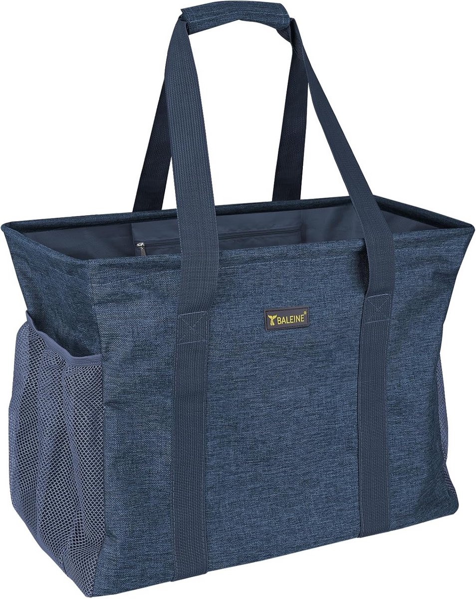 Extra Grote Utility Tas met Stevig Frame - Ideaal voor Boodschappen, Strand en Opslag