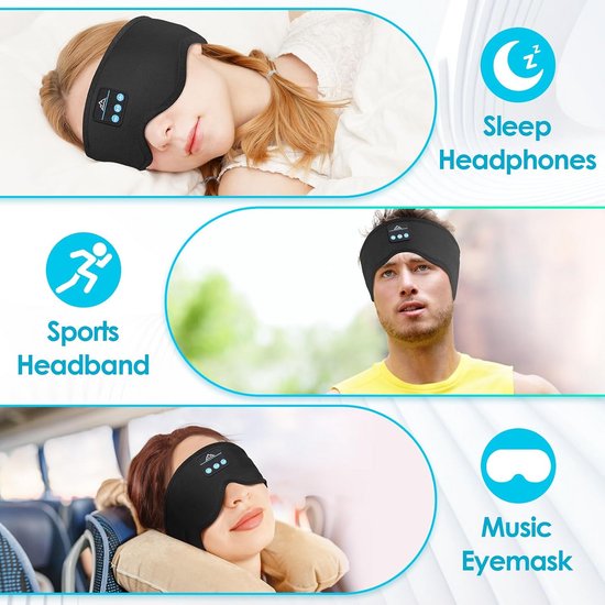 Bluetooth Slaapband Hoes Oordopjes voor Slapen en Sporten van Merkloos — afbeelding 5