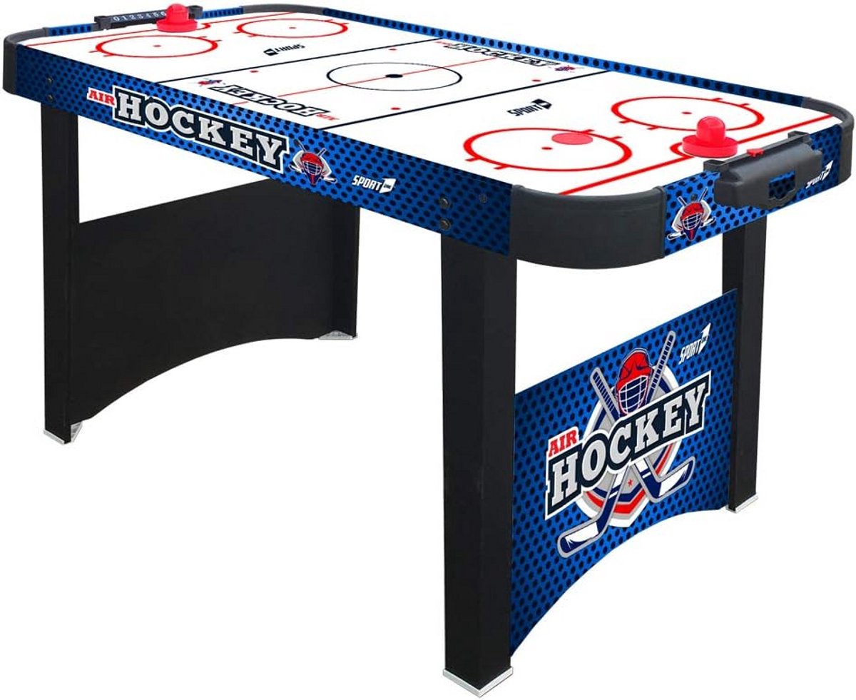 Elektrische Airhockey Tafel met Luchtcirculatie en Poten, Blauw