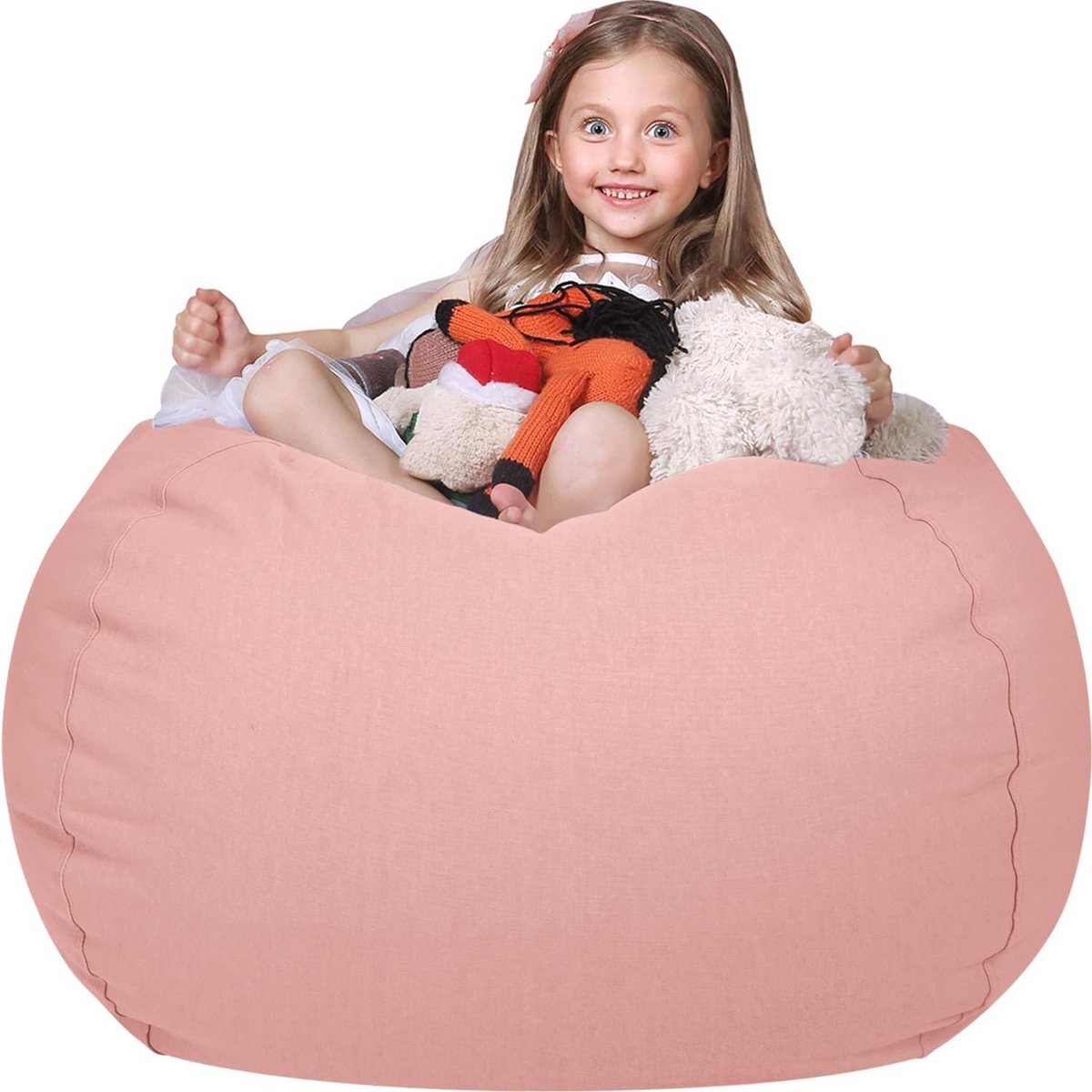Grote Opbergzak voor Knuffels en Pluche Dieren - Zitzak Organizer voor Kinderkamer