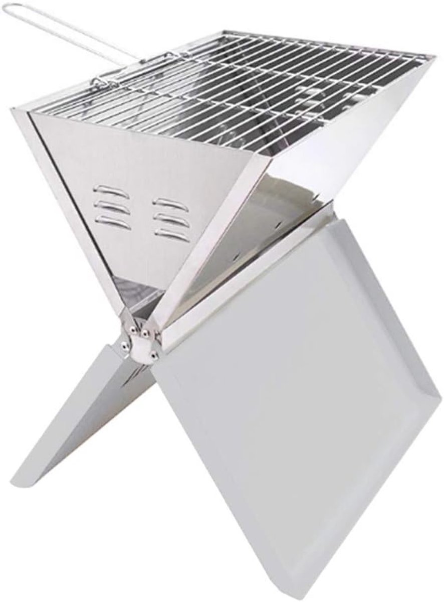 Draagbare Opvouwbare Grill van RVS voor BBQ, Tuin en Camping