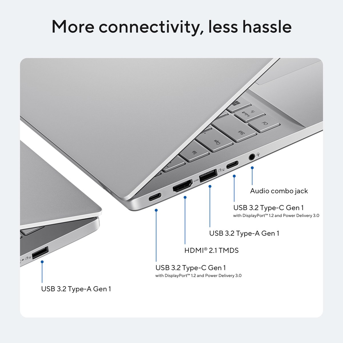 ASUS Vivobook S16 S3607AA‑SH016W – Laptop – 16 inch – WUXGA – Intel Core Ultra 7 – 32GB/1TB – Wi‑Fi 6 – Zilver — afbeelding 5