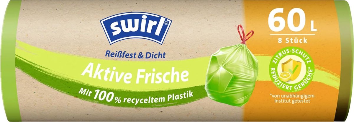 Sterke Vuilniszakken 60 Liter - Inhoud 8 Stuks - Scheurbestendig & Geurbestendig