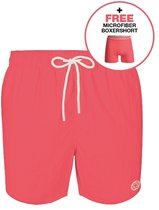 Muchachomalo Maillot de bain garçon + Boxer - Taille 176 - Rose - Boys Swimshort