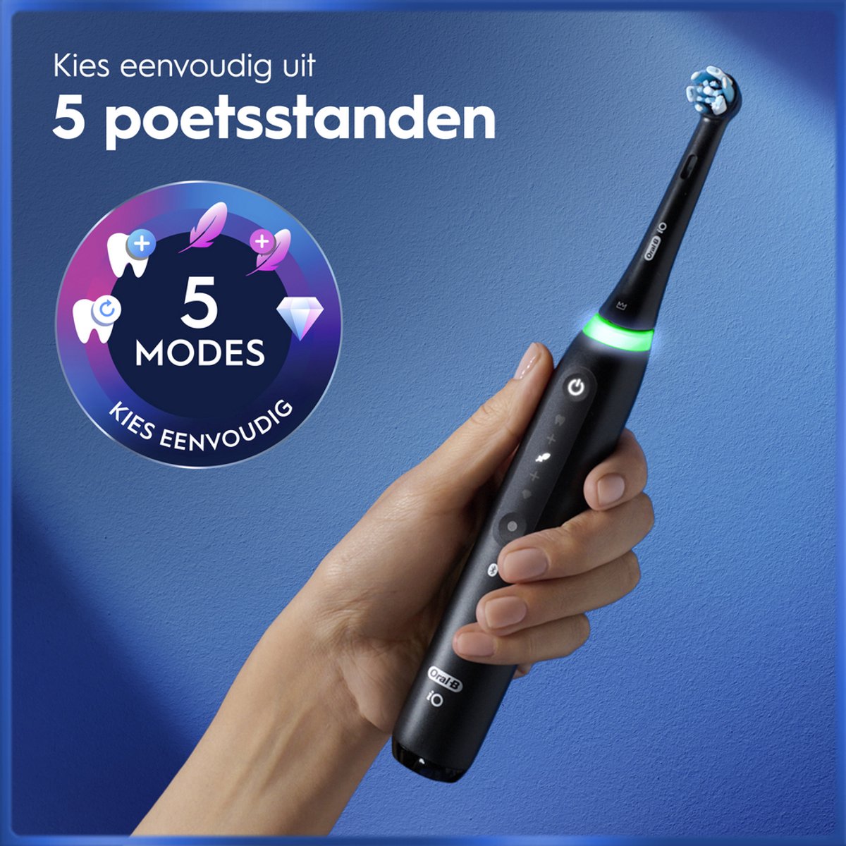 Oral-B iO 5 - Black & White - Elektrische Tandenborstels - Ontworpen Door Braun — afbeelding 6