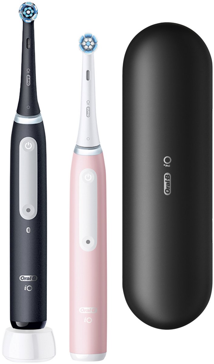 Oral-B iO 3 Elektrische Tandenborstel Duo Zwart en Roze - afbeelding 2