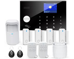 Doe-Het-Zelf Wifi Alarmsysteem Thuis met Telefoonalarm & Alexa/Google Connectiviteit - 12 Delige Set