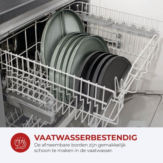 Bourgini Chef's Dinner party Gourtmetset - Uitbreidingsset- Glazed Grey - Bakplaat - PFAS-vrij - Vaatwasserbestendig — afbeelding 2